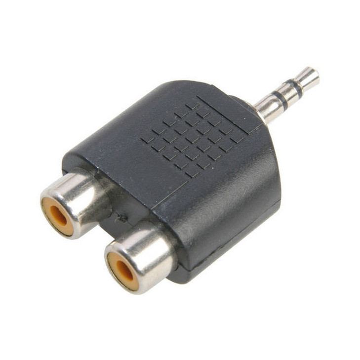 3.5MM STEREO PLUG TO 2X RCA SOCKET