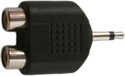 3.5MM MONO PLUG TO 2X RCA SOCKET