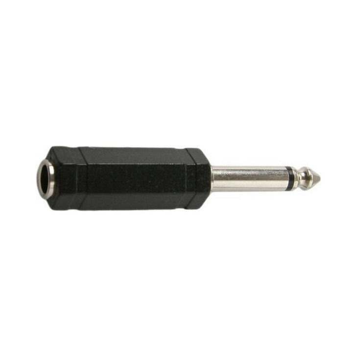 6.35MM MONO PLUG TO 6.35MM STEREO SOCKET