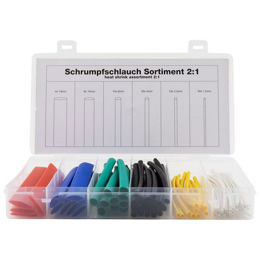 HEAT SHRINK TUBE KIT x80 ASSORTED COLOUR
