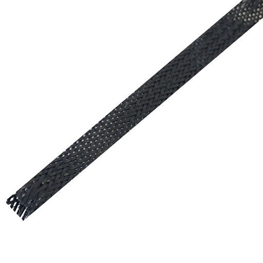 10M PPS Expandable Braided Sleeving, 10mmØ, Black