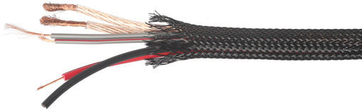 10M Polyester Expandable Cable Sleeving, 45mmØ, Black