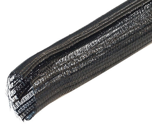 25M Reel Self-Closing Braided Wrap, 38mmØ, Black