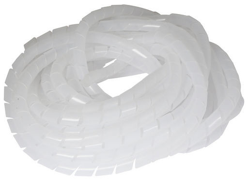 10M Polypropylene Spiral Wire Wrap, 16mm OD, Clear