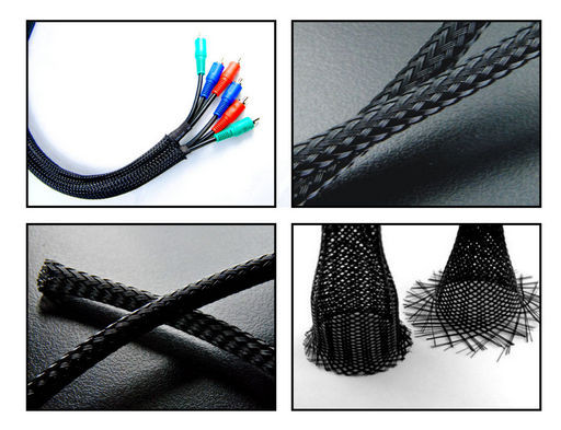 Polyester Expandable Cable Sleeving, 38mmØ, Black