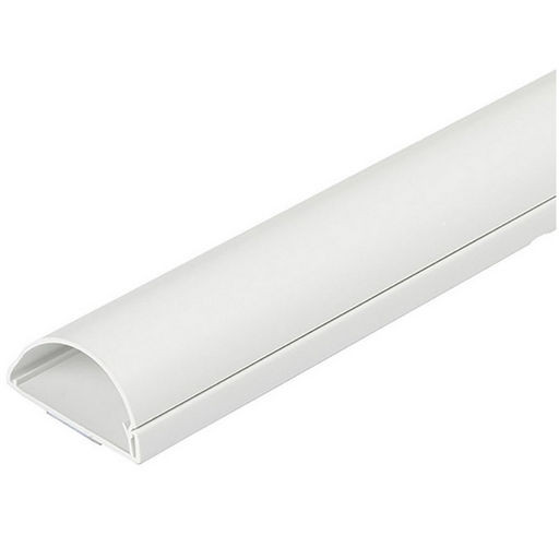 2M Micro 20x10 White Cable Cover Self Adhesive