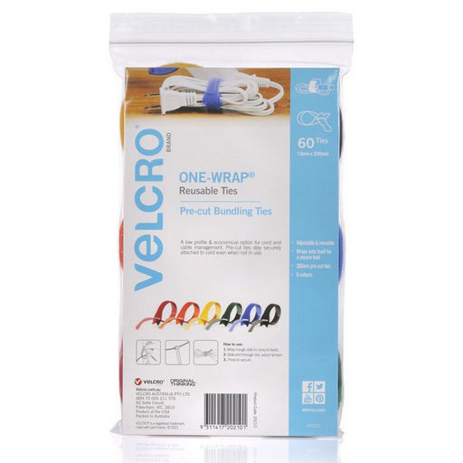 VELCRO® BRAND ONE-WRAP TIES IN COLOUR