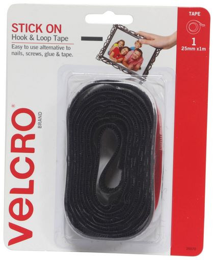 Velcro Sticky-Back Fastener, 1M, White