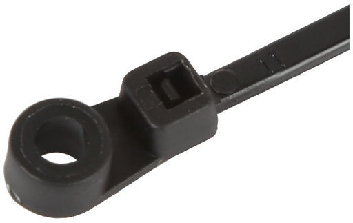 Anchored Cable Ties, 4.8x200mm, Black