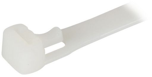 Releasable Cable Ties, 7.2x150mm, White