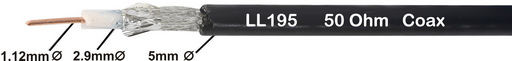 50Ω LL195 COAX 5mm