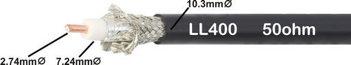 50Ω LL400 COAX 10mm 305M