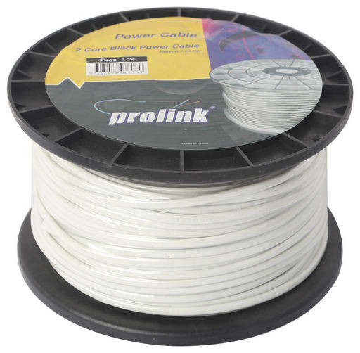 Twin Power Cable 7.5A Twin Insulated White