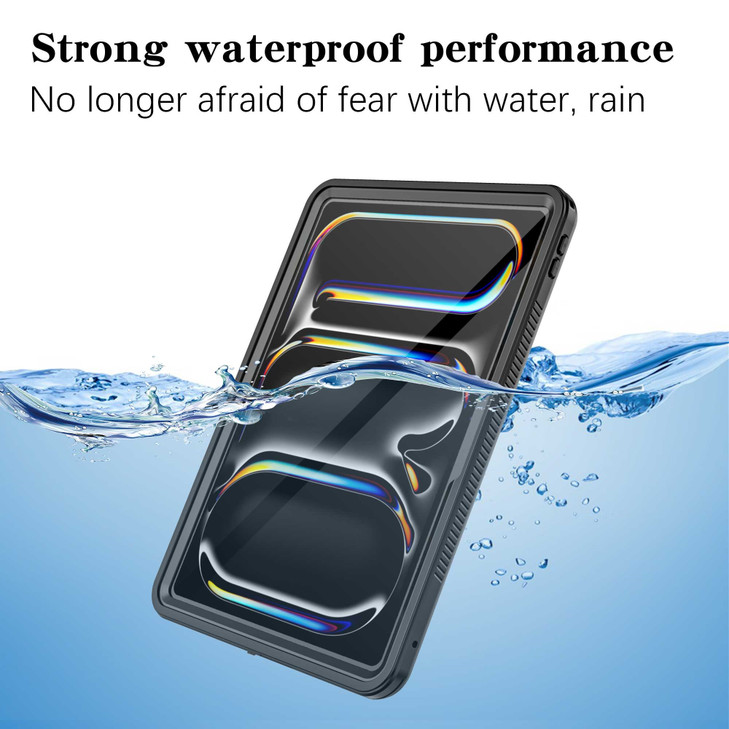 USP Apple iPad Pro (11') (M5/M4) (6th/5th Gen) WaterProof Case Black -  IP68, Reliable & Durable, Drop Protection, Pen Holder,  5 Years Warranty