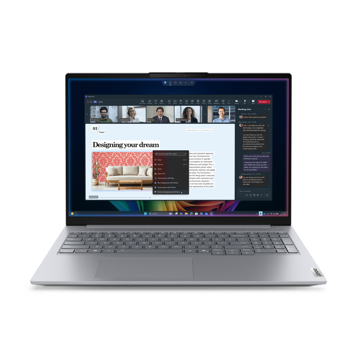 Lenovo ThinkBook 16 G9 IPL Copilot+ PC Intel Core Ultra 7 355 Laptop 40.6 cm (16") WUXGA 32 GB DDR5-SDRAM 512 GB SSD Wi-Fi 7 (802.11be) Windows 11 Pro English Grey