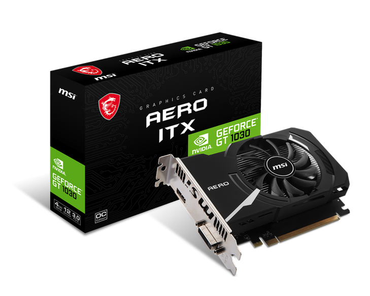 4GB MSI GT 1030 AERO ITX GPU