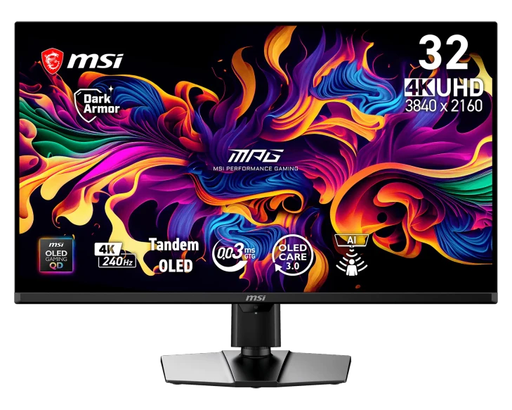 32" MSI MPG 322UR QD-OLED X24 (4K UHD) GAMING MONITOR