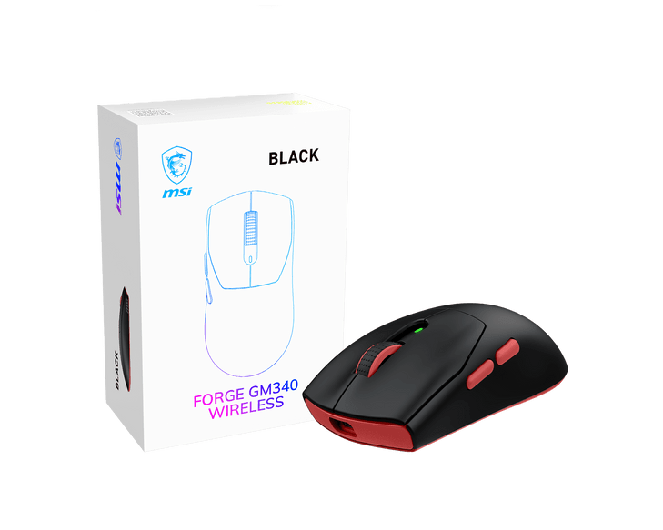 MSI FORGE GM340 WIRELESS BLACK GAMING MOUSE