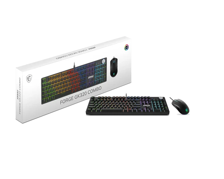 MSI FORGE GK320 GAMING KEYBOARD AND MOUSE COMBO PACK