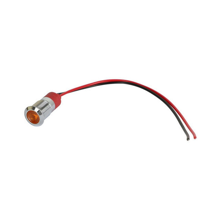 10MM PANEL MOUNT LED LIGHT 12-24VDC - YELLOW