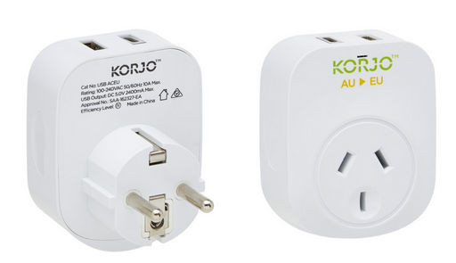 EUROPE ADAPTER W USB A+C CHARGE