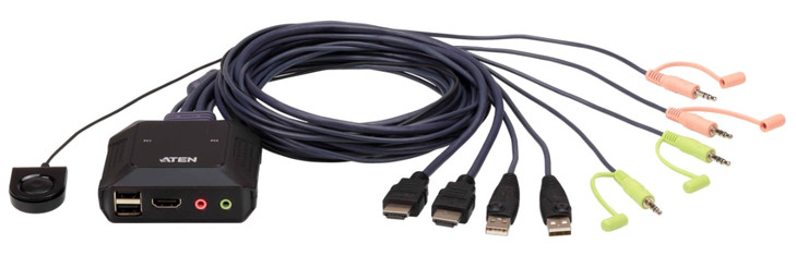 ATEN 2 PORT USB 4K @60HZ HDMI CABLE KVM SWITCH