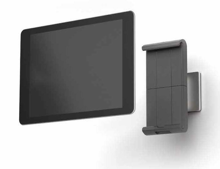 KENSINGTON UNIVERSAL TABLET HOLDER FITS UP TO 13" TABLETS WALL MOUNT CLAMP SILVER