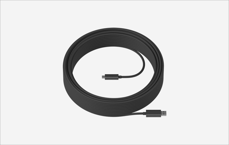 LOGITECH 25M STRONG USB 3.2 CABLE FOR CAMERA USB-A TO USB-C MALE TO MALE 2YR