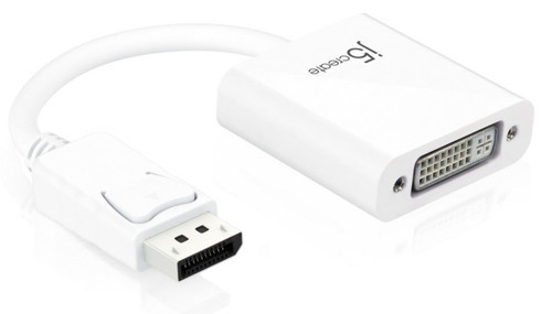 j5create JDA134 Video Adapter - 1 × DisplayPort 1.1a Digital Audio/Video - Male - 1 × DVI Digital Video - Female - 1920 x 1200 Supported