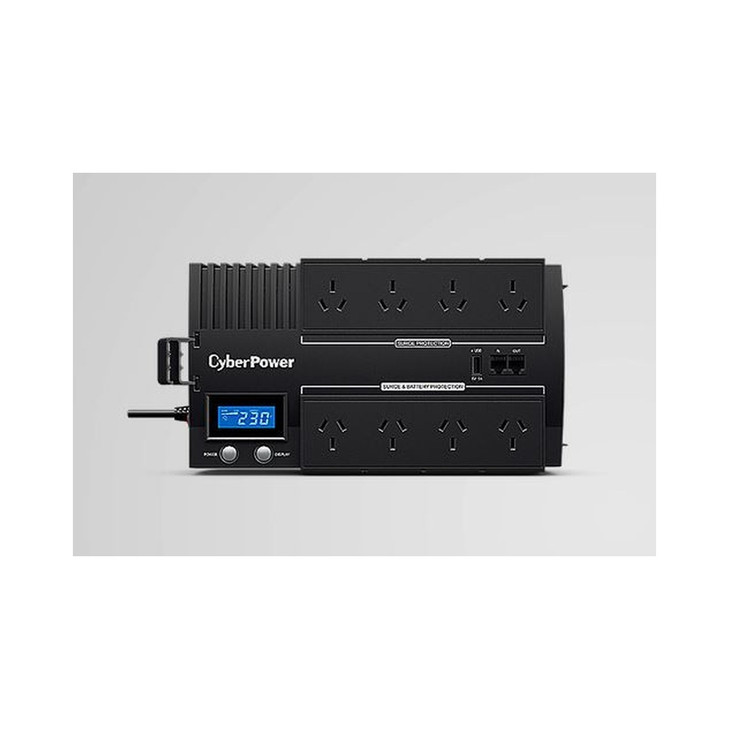 CyberPower BRIC-LCD 1000VA/600W (10A) Line Interactive UPS - (BR1000ELCD)-2 Yrs Adv. Replacement incl.Int. Batteries