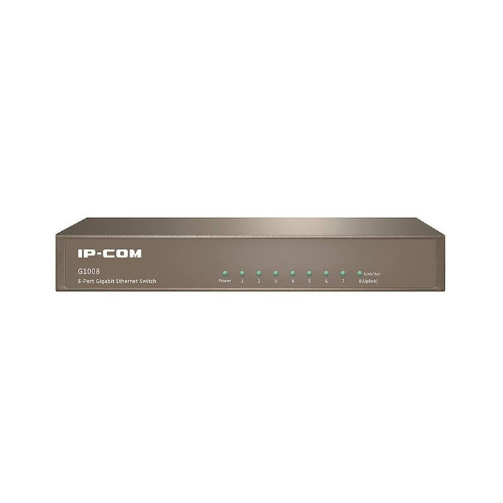 IP-COM (G1008) 8-Port Gigabit Unmanaged Desktop Switch, 4kv lightning protection