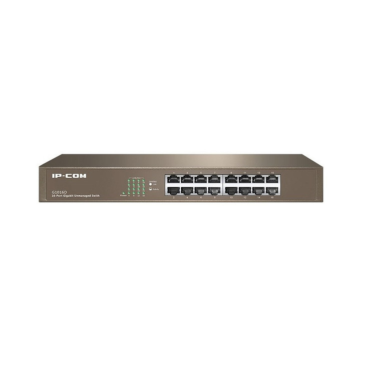 IP-COM (G1016D v6.0) 16-Port Gigabit Unmanaged Switch, 6kv lightning protection