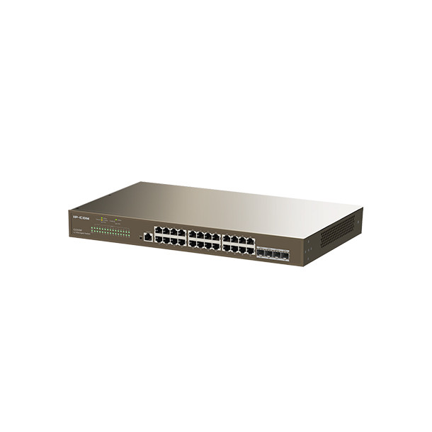 IP-COM (G3328F) 28-port L2 Cloud managed switch, 6kV lightning protection