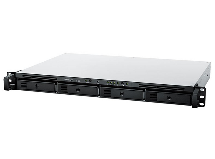 Synology RS422+  RackStation 4-Bay NAS ( RAIL KIT optional ) Check HDD compatibility list.