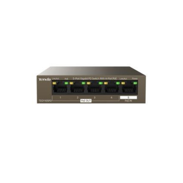 TENDA (TEG1105PD) 5-Port Gigabit PD Switch With 4-Port PoE