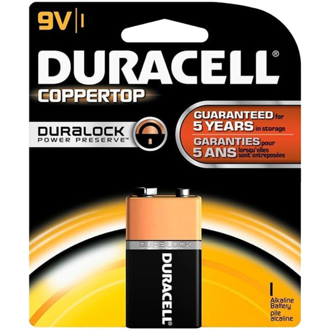 DURACELL MN1604B1 9V ALKALINE DURACELL BATTERY COPPER TOP PK1 RPLCED BY ULTRA