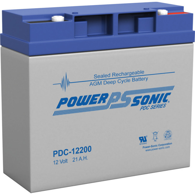 POWER SONIC PDC12200 12V 21AMP AGM DEEP CYCLE SLA NB TERMINAL