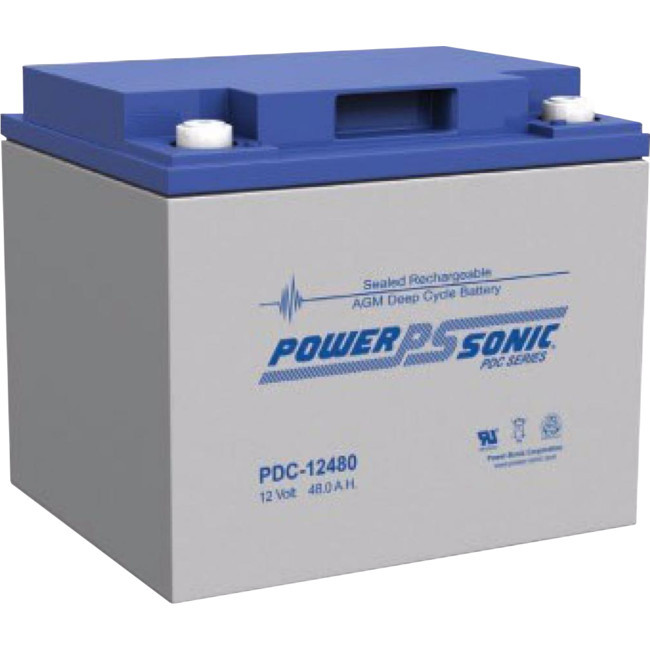 POWER SONIC PDC12480 12V 48AMP AGM DEEP CYCLE SLA T6 TERMINAL