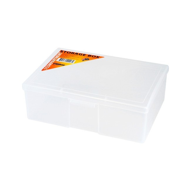 FISCHER PLASTIC 1H032 1 COMPARTMENT STORAGE BOX MEDIUM PLASTIC CASE