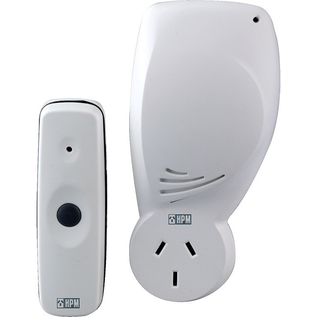 HPM D641/PILR 70M 240V WIRELESS DOOR CHIME LONG RANGE BELL& PIGGY BACK AC