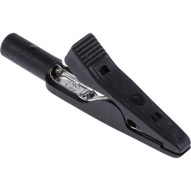 HIRSCHMANN MA1B SMALL HIRSCHMANN CLIP - BLACK ALLIGATOR TEST LEAD ADAPTOR
