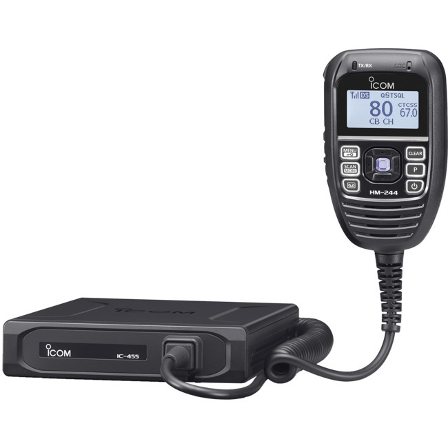 ICOM IC455 5W 80CH 12/24V UHF TRANSCEIVER WITH NOISE CANCELLING MIC ICOM