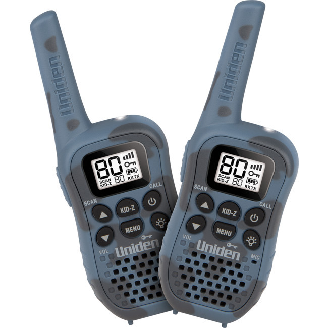 UNIDEN UH45CB-2 80CH 0.5W UHF HANDHELD CB 2PK WITH KID-Z MODE