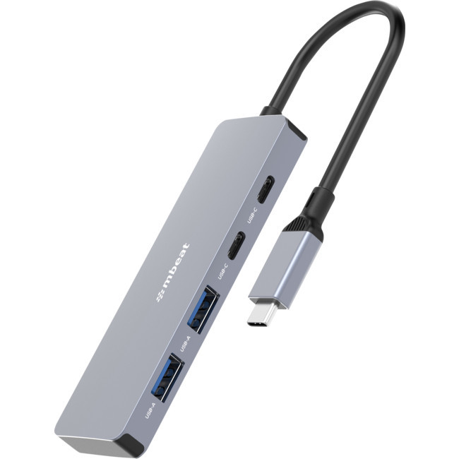 MBEAT XCH01GRY ELITE 4-PORT 10GBPS USB-C GEN 2 HUB 2A+2C