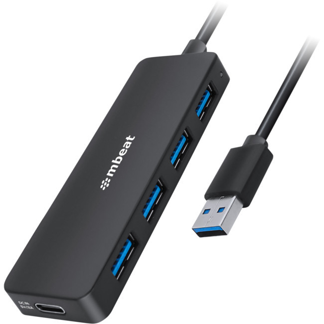 MBEAT U3H5K 4 PORT USB3.0 HUB WITH USB-C DC PORT