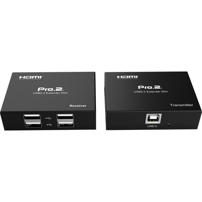 PRO2 USBCAT14V2 USB2.0 OVER CAT5 EXTENDER 50M 1 IN 4 OUT HOT PLUG