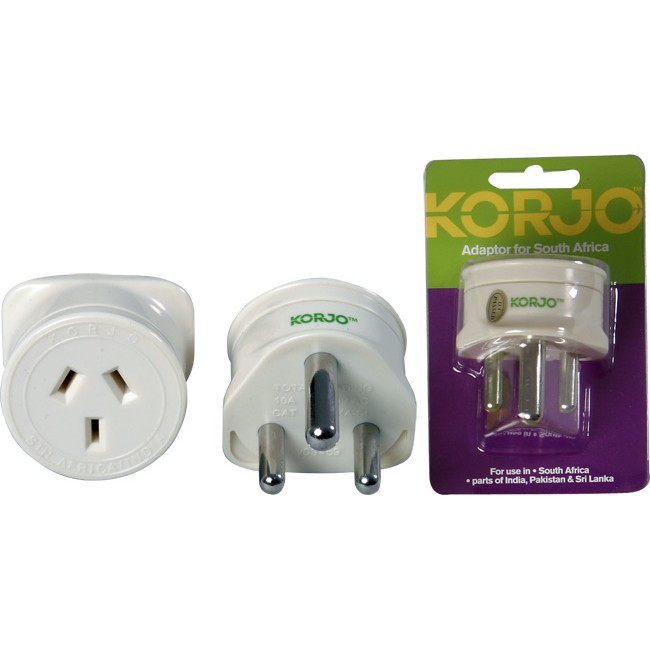 KORJO KASI AUST. TO SOUTH AFRICA ADAPTOR FOR AUSTRALIA 240V PLUG- FIT22