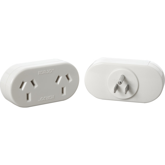 KORJO KAUSDA DUAL AUST. TO SINGLE USA TRAVEL ADAPTOR KORJO