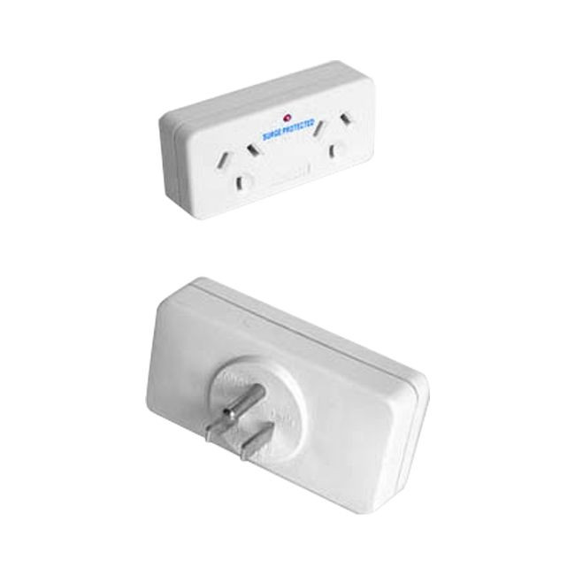 SANSAI STV2009 DOUBLE AUS TO SINGLE USA CANADA TRAVEL ADAPTER SURGE