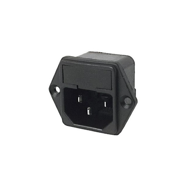 590IEC IEC PLUG WITH FUSE PANEL MOUNT IEC-C14